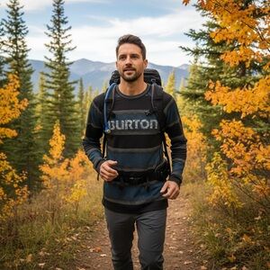 Burton DryRide Striped blue and black base layer S